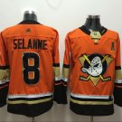8 Teemu Selanne Stitched Jersey Size S to 3 XL orange
