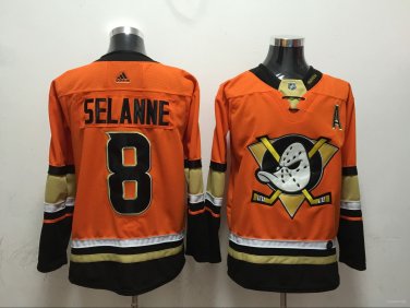 8 Teemu Selanne Stitched Jersey Size S to 3 XL orange