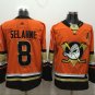 8 Teemu Selanne Stitched Jersey Size S to 3 XL orange