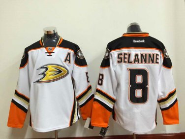 8 Teemu Selanne Stitched Jersey Size S to 3 XL white
