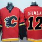 12 Jarome Iginla Stitched Jersey Size S to 3 XL red