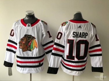 10 Patrick Sharp Stitched Jersey Size S to 3 XL white