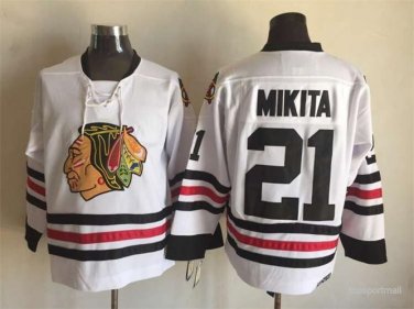 21 Stan Mikita&Acirc;&nbsp;Stitched Jersey Size S to 3 XL white