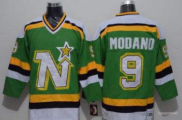 9 Mike Modano Stitched Jersey Size S to 3 XL green