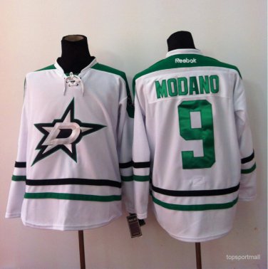 9 Mike Modano Stitched Jersey Size S to 3 XL white