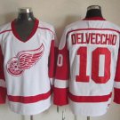 10 Alex Delvecchio Stitched Jersey Size S to 3 XL white