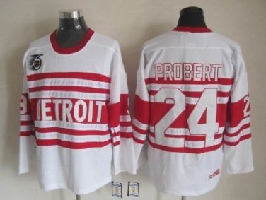 24 Chris Chelios Stitched Jersey Size S to 3 XL white 1