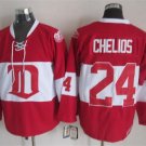 24 Chris Chelios Stitched Jersey Size S to 3 XL red 2