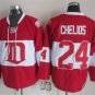 24 Chris Chelios Stitched Jersey Size S to 3 XL red 2