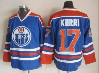 17 Jari Kurri stitched Jersey Size S to 3 XL blue