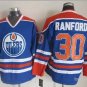 30 Bill Ranford  stitched Jersey Size S to 3 XL blue