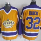 32 Jonathan Quick titched Jersey Size S to 3 XL yellow