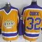 32 Jonathan Quick titched Jersey Size S to 3 XL yellow