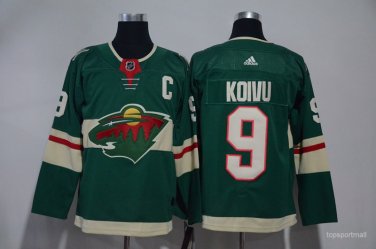 9 Mikko Koivu stitched Jersey Size S to 3 XL green