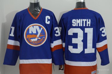 31 Billy Smith Stitched Jersey Size S to 3 XL blue