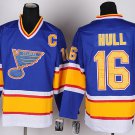 16 Brett Hull Stitched Jersey Size S to 3 XL blue