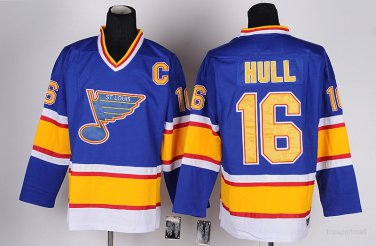 16 Brett Hull&Acirc;&nbsp;Stitched Jersey Size S to 3 XL blue