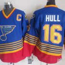 16 Brett Hull Stitched Jersey Size S to 3 XL blue 1