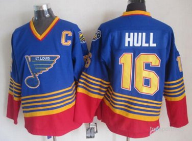 16 Brett Hull&Acirc;&nbsp;Stitched Jersey Size S to 3 XL blue 1