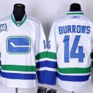 14 Alex Burrows Stitched Jersey Size S to 3 XL white
