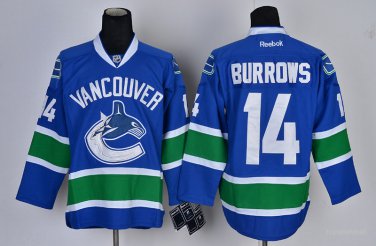 14 Alex Burrows&Acirc;&nbsp;Stitched Jersey Size S to 3 XL blue
