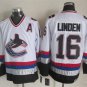 16 Trevor Linden Stitched Jersey Size S to 3 XL white
