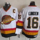 16 Trevor Linden Stitched Jersey Size S to 3 XL white 2