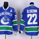 22 Daniel Sedin Stitched Jersey Size S to 3 XL blue