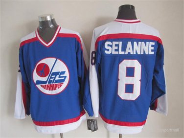 8 Teemu Selanne Stitched Jersey Size S to 3 XL blue 1