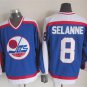 8 Teemu Selanne Stitched Jersey Size S to 3 XL blue 1
