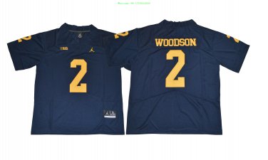 2 Charles Woodson Stitched Jersey Size S to 3 XL blue
