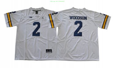 2 Charles Woodson Stitched Jersey Size S to 3 XL white