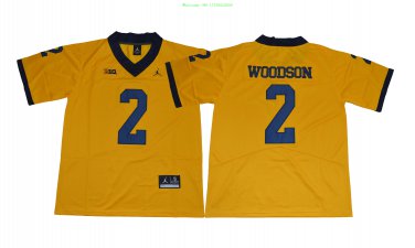 2 Charles Woodson Stitched Jersey Size S to 3 XL yellow