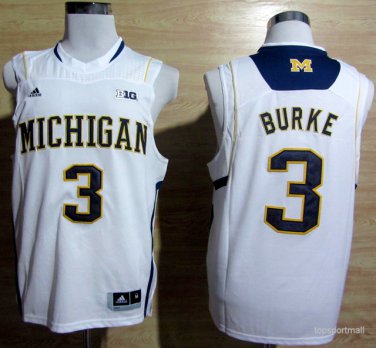 3 Trey Burke Stitched Jersey Size S to 3 XL white