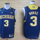 3 Trey Burke Stitched Jersey Size S to 3 XL blue