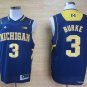 3 Trey Burke Stitched Jersey Size S to 3 XL blue