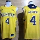 4 Chirs Webber Stitched Jersey Size S to 3 XL yellow