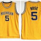 5 Jalen Rose Stitched Jersey Size S to 3 XL yellow