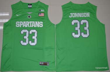 33 Magic Johnson Stitched Jersey Size S to 3 XL green