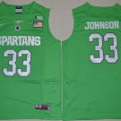 33 Magic Johnson Stitched Jersey Size S to 3 XL green 2
