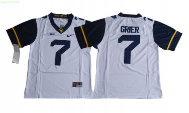 7 Will Grier Stitched Jersey Size S to 3 XL white