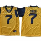 7 Will Grier Stitched Jersey Size S to 3 XL yellow