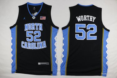 52 James Worthy Stitched Jersey Size S to 3 XL black