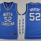 52 James Worthy Stitched Jersey Size S to 3 XL blue