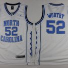 52 James Worthy Stitched Jersey Size S to 3 XL white