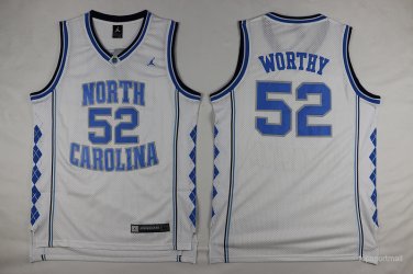 52 James Worthy Stitched Jersey Size S to 3 XL white