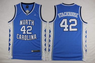 42 Jerry Stackhouse Stitched Jersey Size S to 3 XL blue