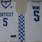  5 Malik Monk Stitched Jersey Size S to 3 XL white
