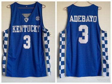 3 Edrice Adebayo Stitched Jersey Size S to 3 XL blue