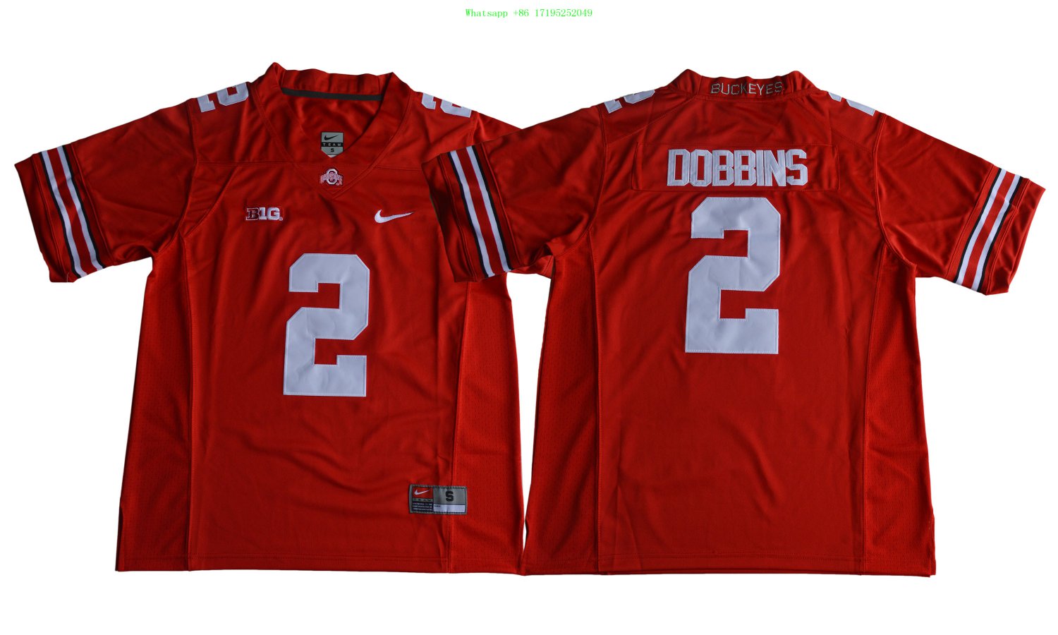 2 J.K. Dobbins Stitched Jersey Size S to 3 XL red